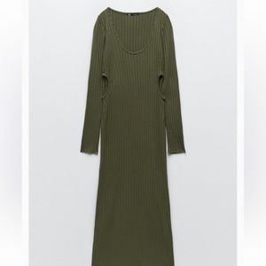 Zara rib cut dress